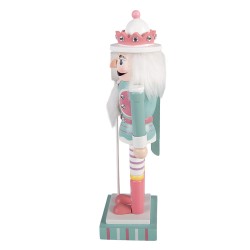 Clayre & Eef Christmas Decoration Figurine Nutcracker 10x9x38 cm Blue Wood