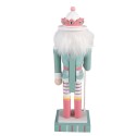 Clayre & Eef Christmas Decoration Figurine Nutcracker 10x9x38 cm Blue Wood