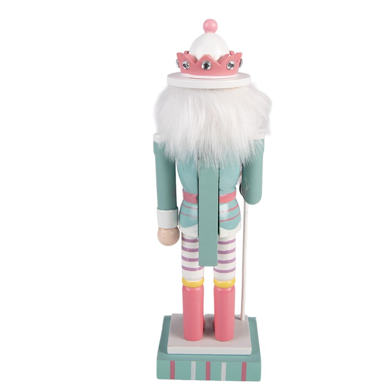 Clayre & Eef Christmas Decoration Figurine Nutcracker 10x9x38 cm Blue Wood