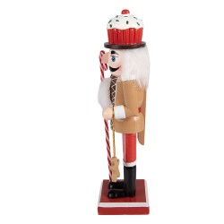 Clayre & Eef Décoration de Noël Image Casse-noisette 8x7x25 cm Marron Bois