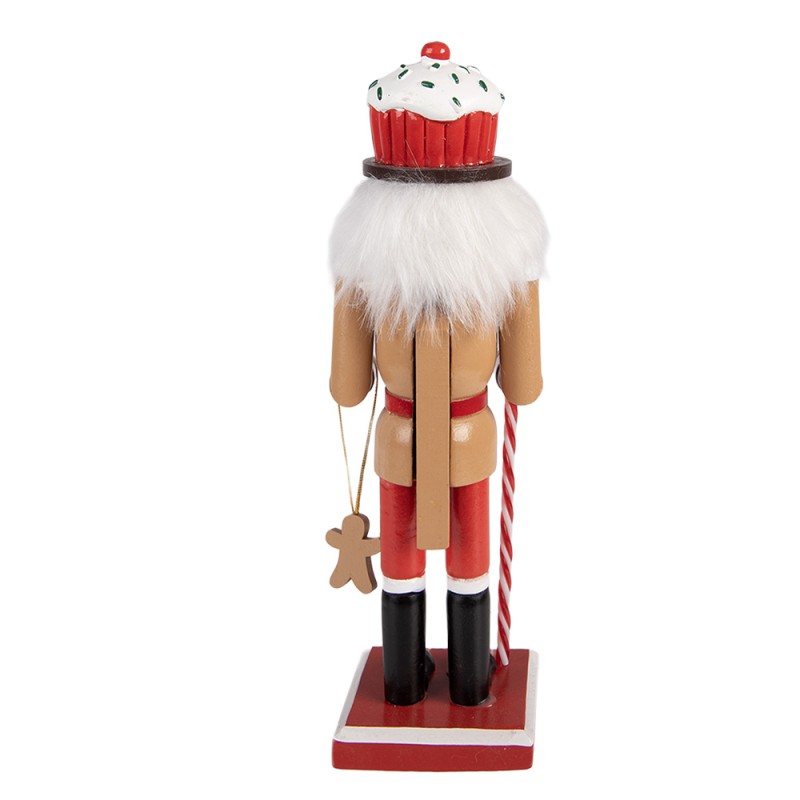 Clayre & Eef Décoration de Noël Image Casse-noisette 8x7x25 cm Marron Bois