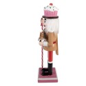 Clayre & Eef Décoration de Noël Image Casse-noisette 8x7x25 cm Marron Bois