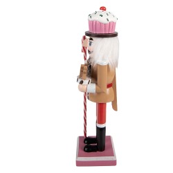 Clayre & Eef Décoration de Noël Image Casse-noisette 8x7x25 cm Marron Bois