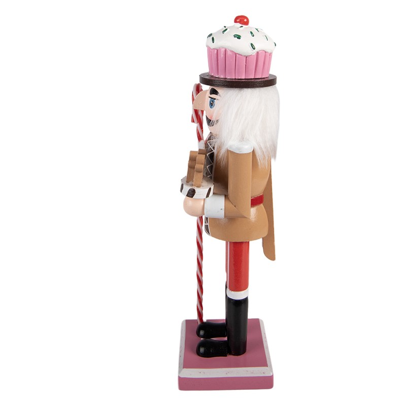 Clayre & Eef Décoration de Noël Image Casse-noisette 8x7x25 cm Marron Bois