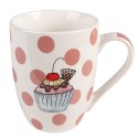 Clayre & Eef Mug set de 4 300 ml Rose Porcelaine
