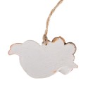 Clayre & Eef Christmas Ornament Angel 7x1x5 cm White Plastic