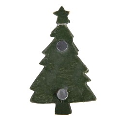 Clayre & Eef Aimant Sapin de Noël 5x1x9 cm Vert Plastique