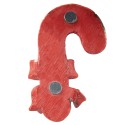 Clayre & Eef Aimant Canne en sucre d'orge 5x1x9 cm Rouge Plastique