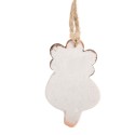 Clayre & Eef Pendentif de Noël Ange 7x1x7 cm Blanc Plastique