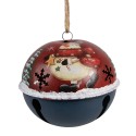 Clayre & Eef Pendentif de Noël Sonnettes Ø 18x20 cm Rouge Métal