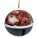 Clayre & Eef Pendentif de Noël Sonnettes Ø 18x20 cm Rouge Métal