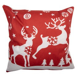 Clayre & Eef Kussenhoes 45x45 cm Rood Polyester