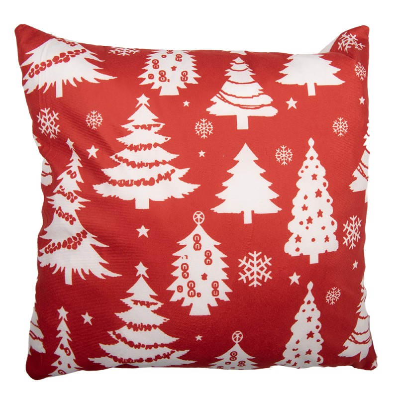 Clayre & Eef Kissenbezug 45x45 cm Rot Polyester