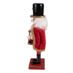 Clayre & Eef Weihnachtsdekorationsfigur Nussknacker 7x6x25 cm Rot Holz