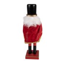 Clayre & Eef Weihnachtsdekorationsfigur Nussknacker 7x6x25 cm Rot Holz