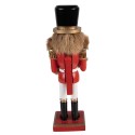 Clayre & Eef Weihnachtsdekorationsfigur Nussknacker 9x8x25 cm Rot Holz