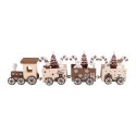 Clayre & Eef Weihnachtsdekorationsfigur Zug 27x4x8 cm Beige Holz