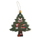 Clayre & Eef Kerstdecoratie Beeld Kerstboom 32x2x39 cm Groen Hout