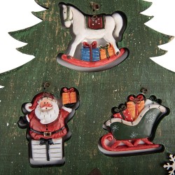 Clayre & Eef Kerstdecoratie Beeld Kerstboom 32x2x39 cm Groen Hout