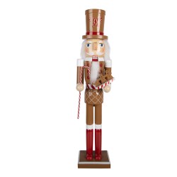 Clayre & Eef Weihnachtsdekorationsfigur Nussknacker Braun Holz