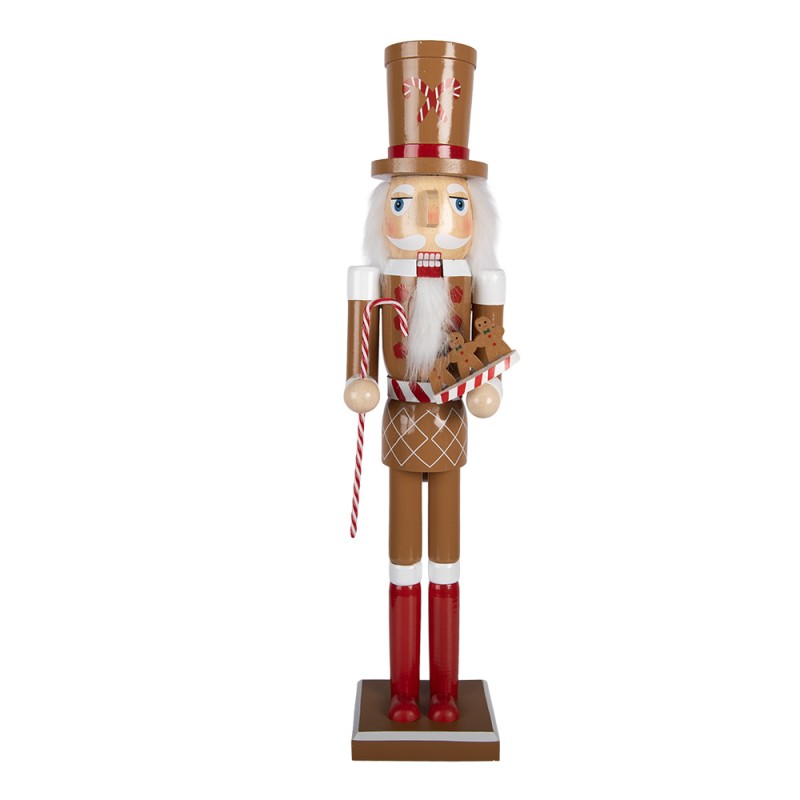 Clayre & Eef Weihnachtsdekorationsfigur Nussknacker Braun Holz