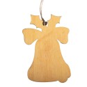 Clayre & Eef Pendentif de Noël Sonnettes Jaune Bois