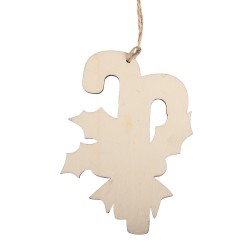 Clayre & Eef Ornamento Natalizio Bastoncino di zucchero Rosso Legno