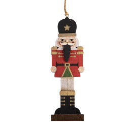 Clayre & Eef Christmas Ornament Nutcracker Red Wood