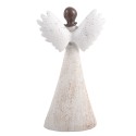 Clayre & Eef Christmas Decoration Figurine Angel 12x6x24 cm Beige Plastic