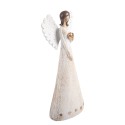 Clayre & Eef Christmas Decoration Figurine Angel 12x6x24 cm Beige Plastic