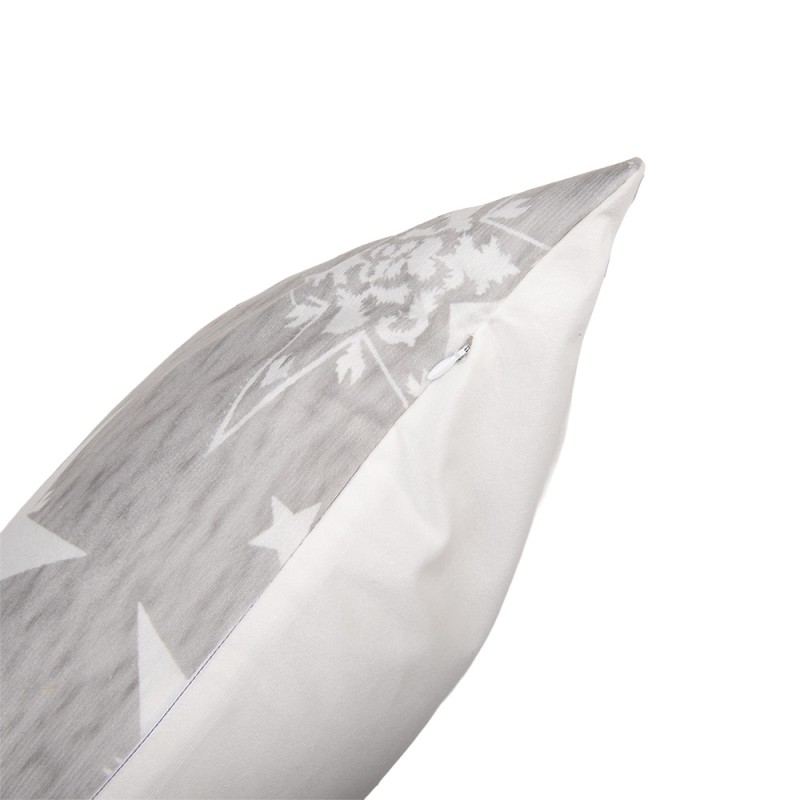 Clayre & Eef Kussenhoes 45x45 cm Grijs Polyester