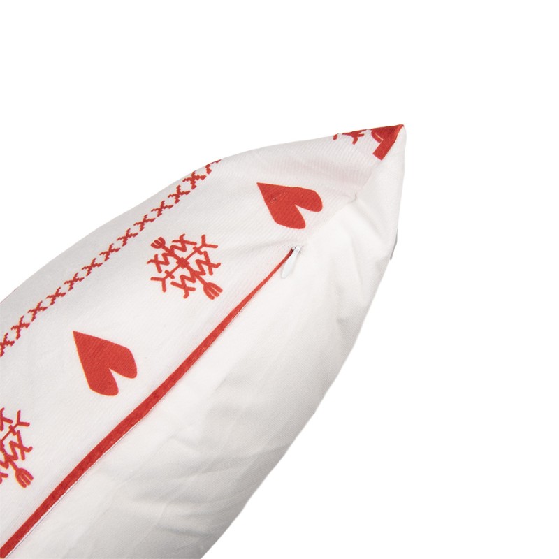 Clayre & Eef Housse de coussin 45x45 cm Blanc Polyester