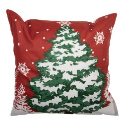 Clayre & Eef Housse de coussin 45x45 cm Rouge Polyester