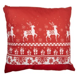 Clayre & Eef Housse de coussin 45x45 cm Rouge Polyester