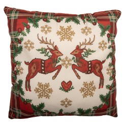 Clayre & Eef Housse de coussin 45x45 cm Beige Polyester