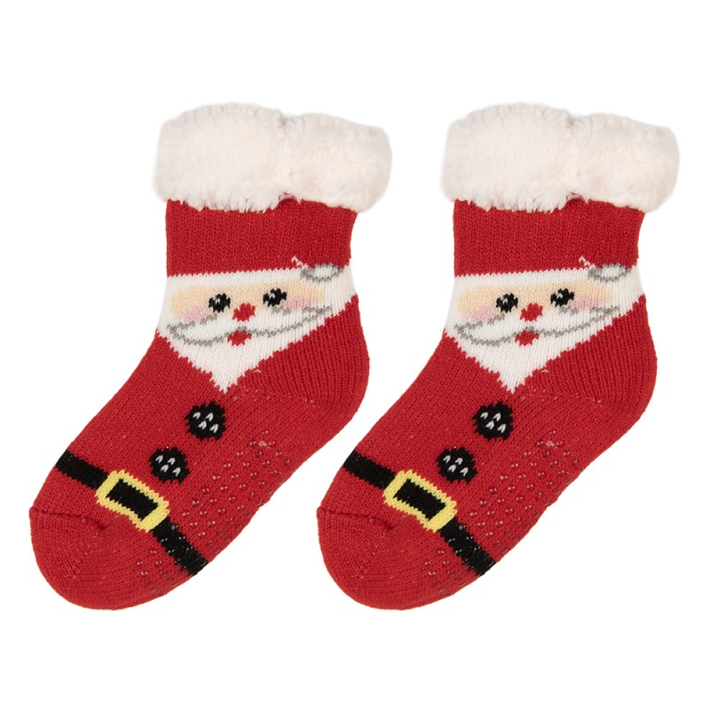 Clayre & Eef Chaussettes d’intérieur pour bébé 0–24 mois Rouge Synthétique