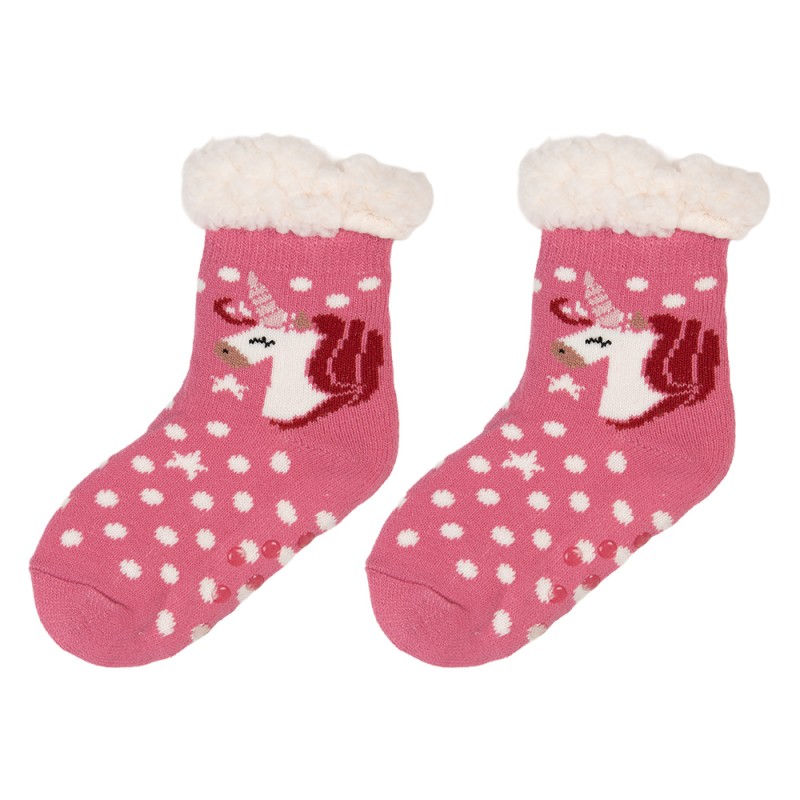 Clayre & Eef Wintersokken Kind 28-31 Roze Synthetisch