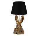 Clayre & Eef Lampe de table Lapin Ø 30x55 cm Couleur or Plastique