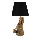Clayre & Eef Lampe de table Lapin Ø 30x55 cm Couleur or Plastique