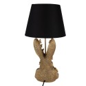 Clayre & Eef Lampe de table Lapin Ø 30x55 cm Couleur or Plastique