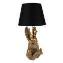 Clayre & Eef Lampe de table Lapin Ø 30x55 cm Couleur or Plastique