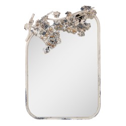 Clayre & Eef Mirror 58x12x89 cm White Metal