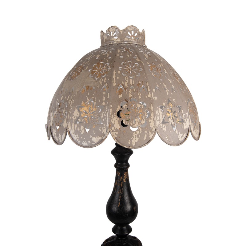 Clayre & Eef Table Lamp Ø 41x75 cm Black Grey Metal