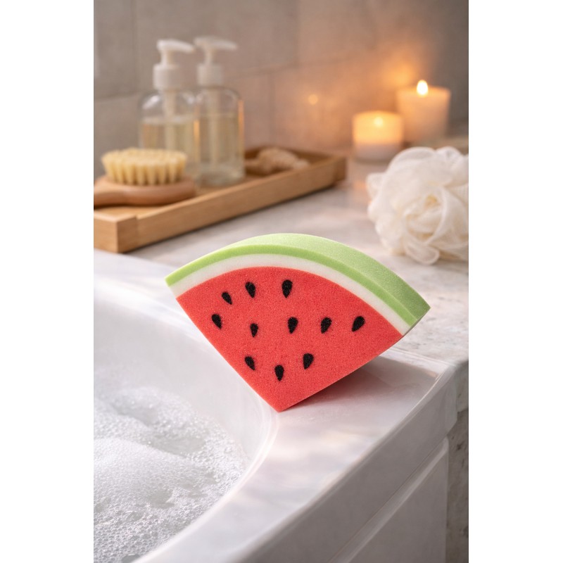 Clayre & Eef Bath Sponge 16x3x11 cm Red Synthetic