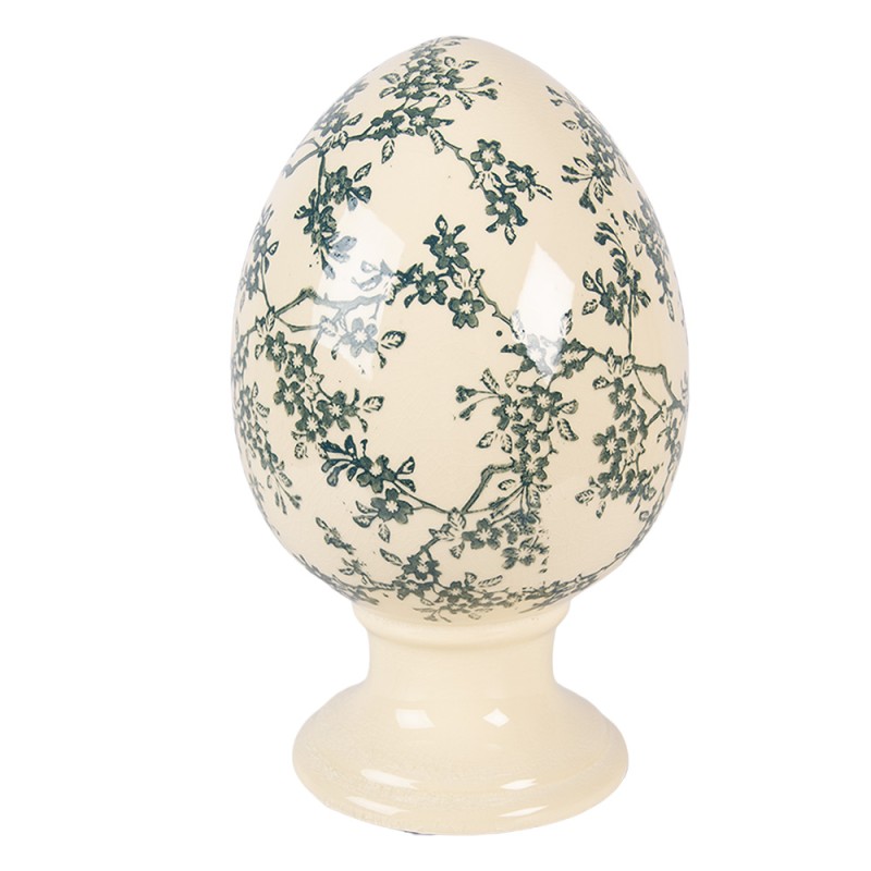 Clayre & Eef Image de décoration Œuf Ø 15x24 cm Jaune Céramique