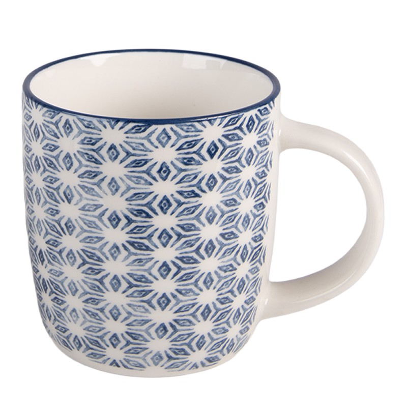 Clayre & Eef Mug Set of 4 300 ml White Porcelain