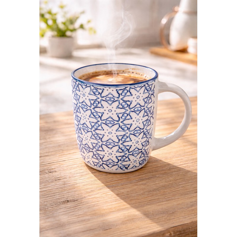 Clayre & Eef Mug Set of 4 300 ml White Porcelain