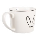 Clayre & Eef Tasse 275 ml Weiß Porzellan