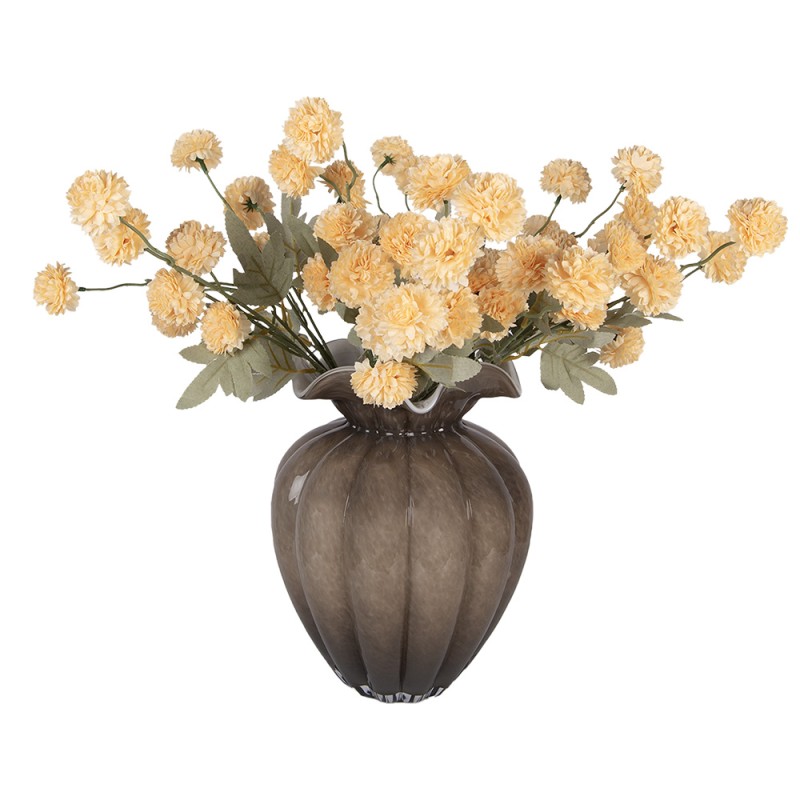 Clayre & Eef Vaas Ø 20x28 cm Bruin Glas
