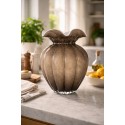 Clayre & Eef Vaas Ø 20x28 cm Bruin Glas